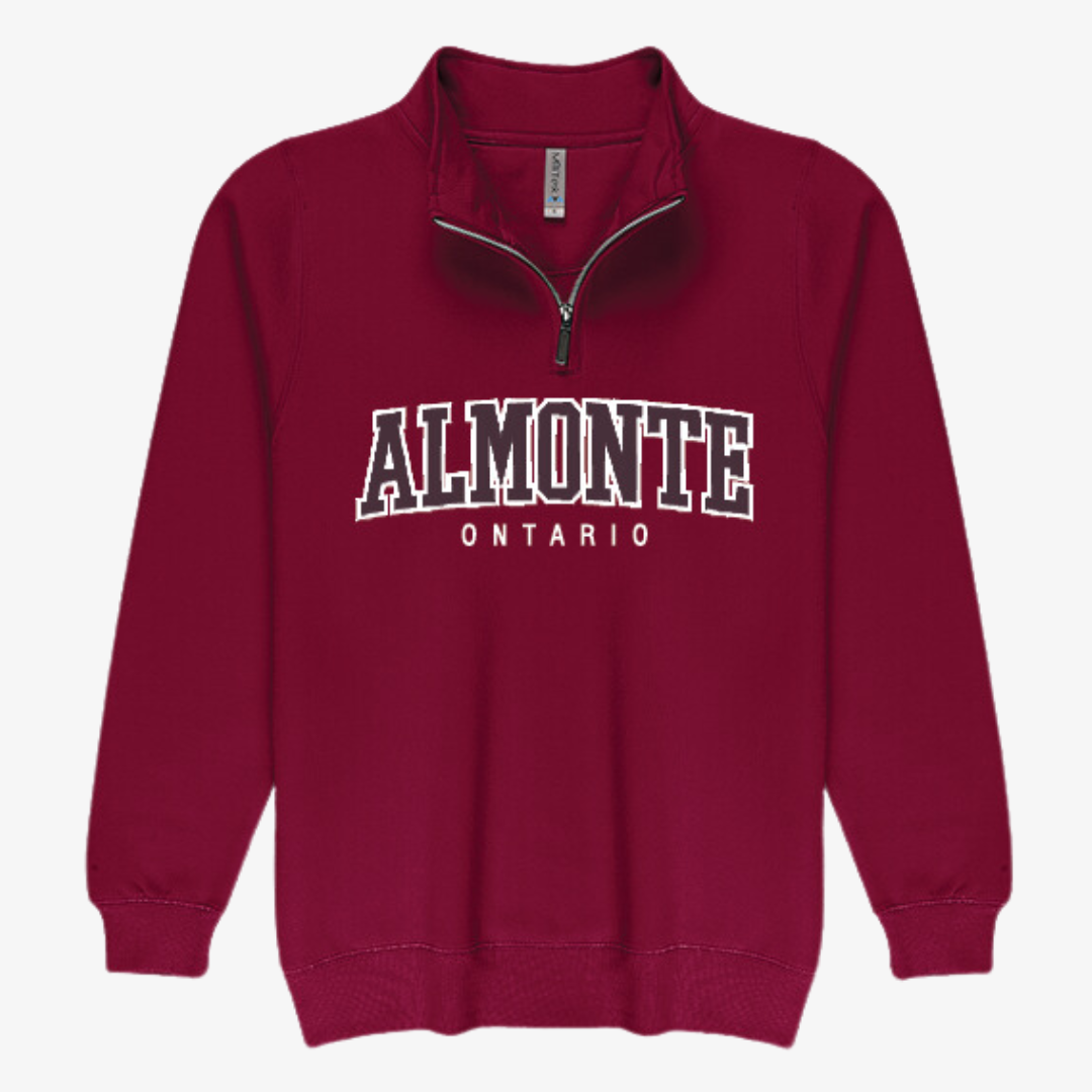Almonte Varsity Quarter Zip / Maroon
