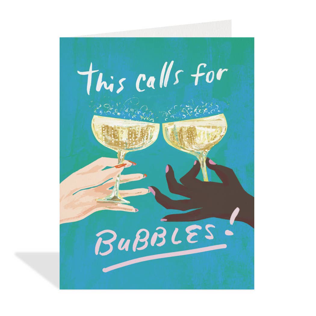 Calls for Bubbles Congratulations Card