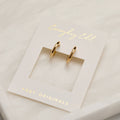 Gold hoop earrings on a 'Foxy Originals' branded card with 'Everyday Edit' text.