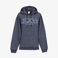 stylish Almonte Varsity Hoodie in navy heather front product photo