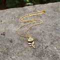Rose with Stem Necklace