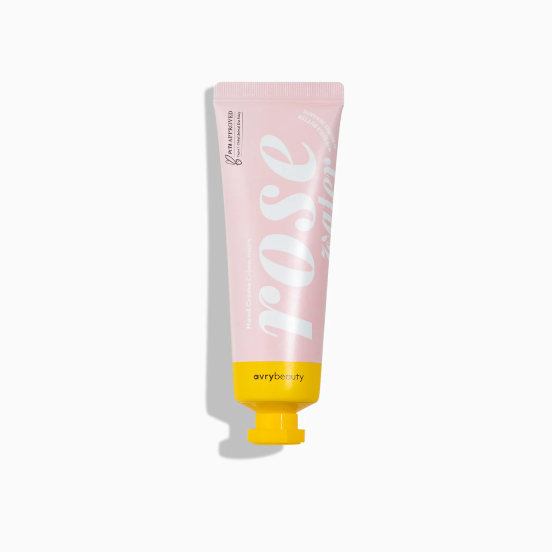 Rose Water Shea Butter Lotion, a body and hand lotion in a colourful tube.