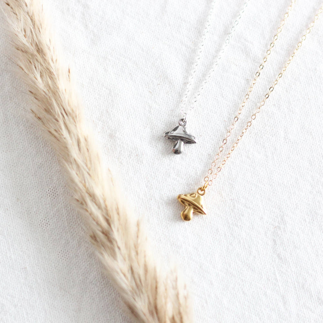 Necklace with two pendants on a white background