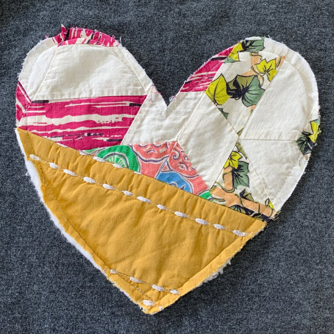 Quilted Heart Sweater | XL