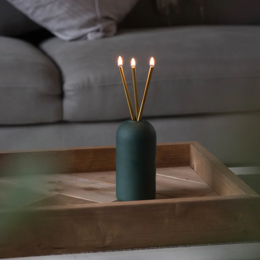 Green Wylie Everlasting Candle Vase